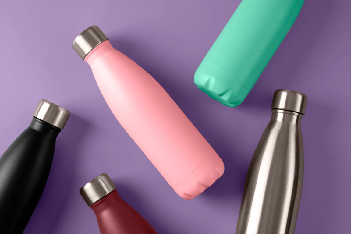 A curated collection of useful branded promotional products including drinkware, bags, notebooks, apparel, and tech accessories